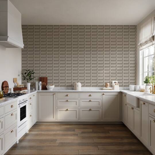 Designs Direct Embroidered Grecian Key Wallpaper